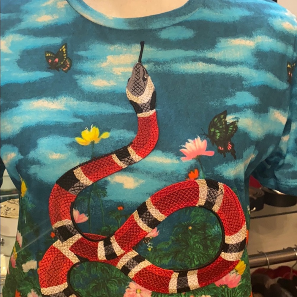 Gucci printed cotton jersey cyan rainbow - Picture 9 of 15